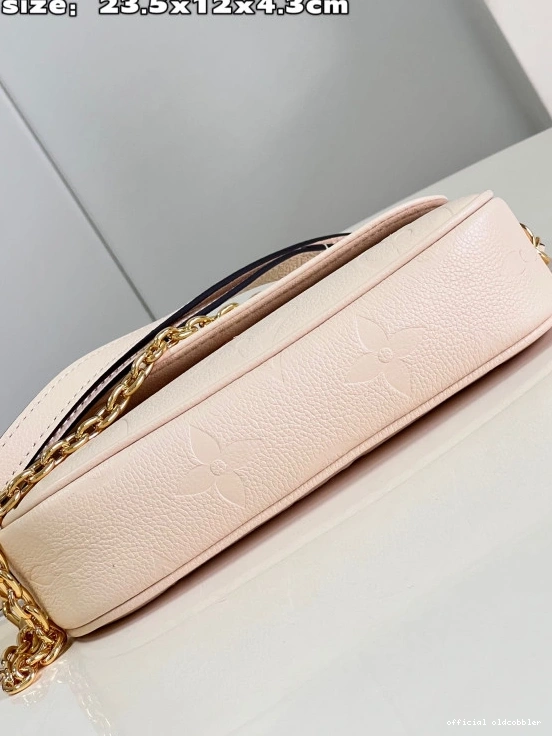 Official oldcobbler Ivy-23.5*12*4.3cm LOUIS Chain VUITTON on Wallet 0808
